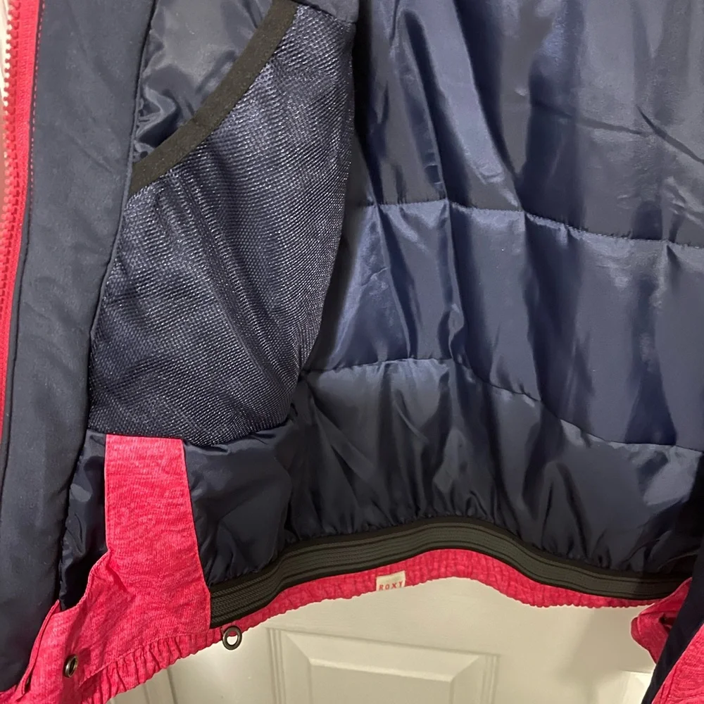 Roxy Dry Flight 10K Hooded Puffer Ski Snowboard Coat Girl's 14 Pink
